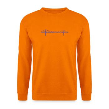 Rendsburg High Bridge – Urban Scribble Art Design - Unisex Sweatshirt - orange - Front
