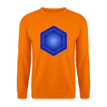 Azure Hexa Prism Glow - Unisex Pullover - Orange - Vorne