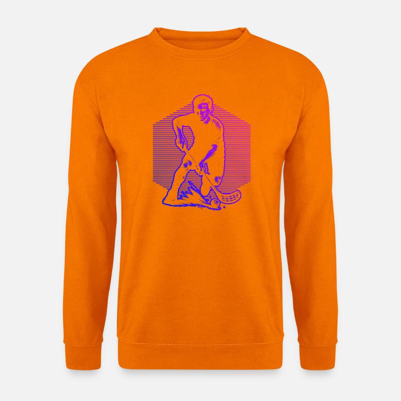 Klassisches Floorball Motiv - Unisex Pullover - Orange