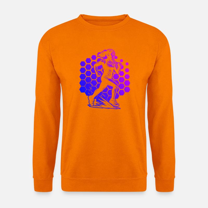 Modernes Running Artwork - Unisex Pullover - Orange