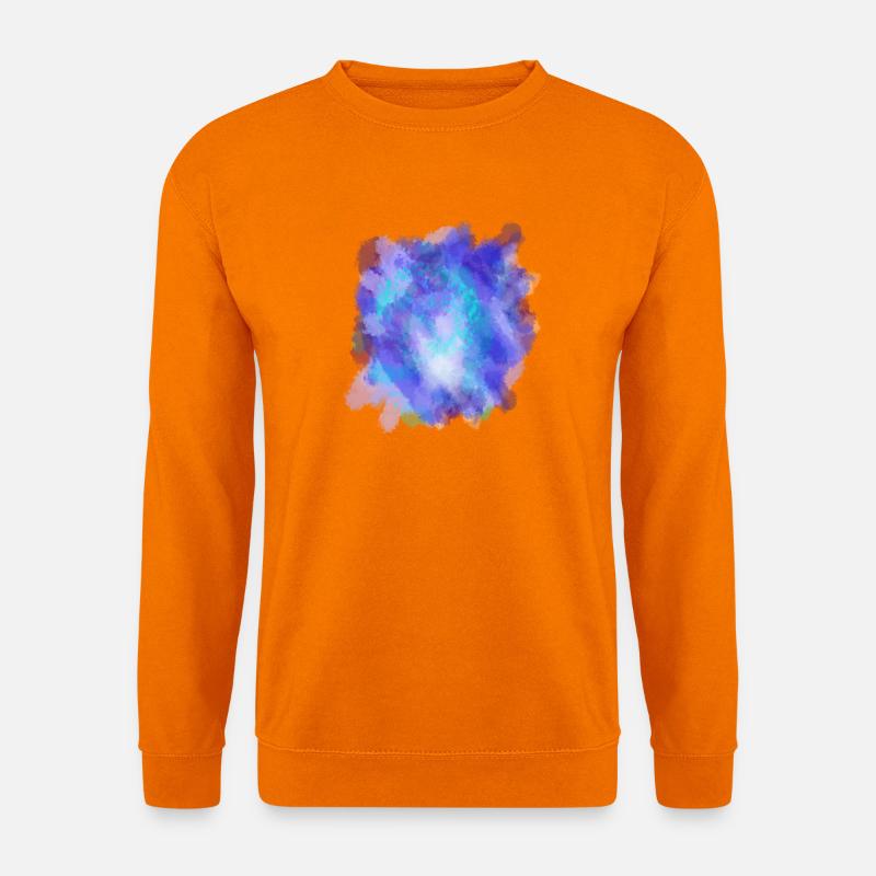 Aquarell malerei Meeresblau - Unisex Pullover - Orange