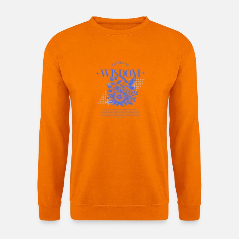 Blütenweisheitsblütenblätter - Unisex Pullover - Orange