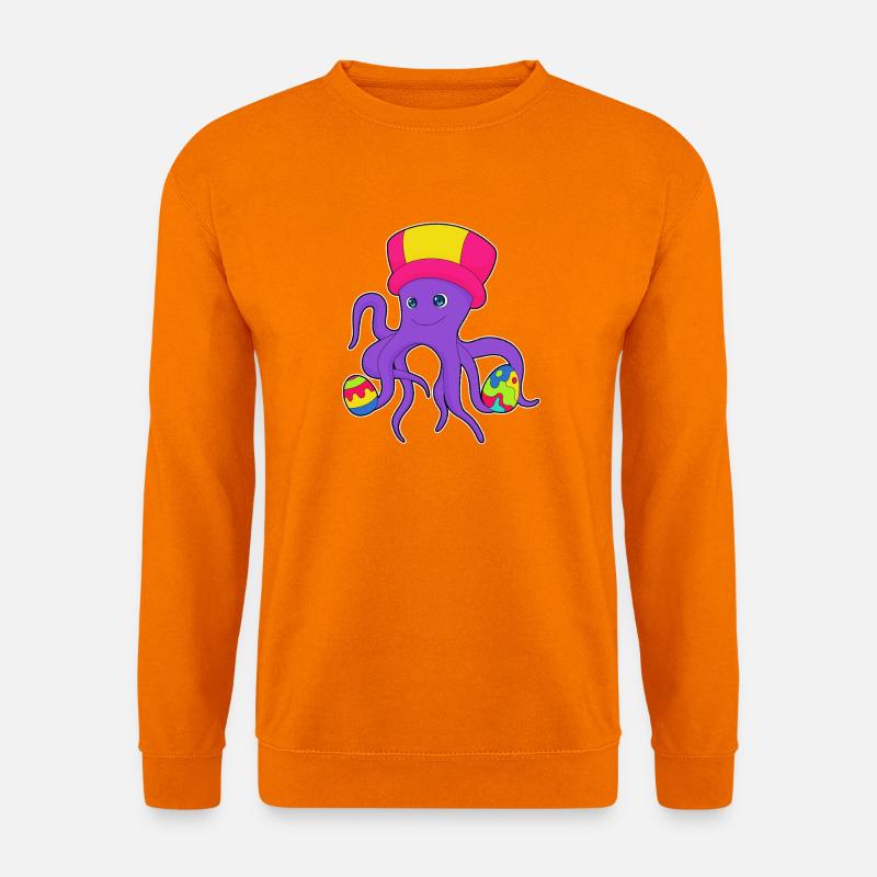 Octopus Easter Easter Eggs - Unisex Sweatshirt - orange