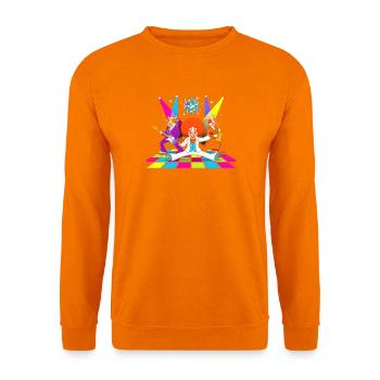 DiscoKuh im Glitzer-Auftritt - Unisex Pullover - Orange - Vorne