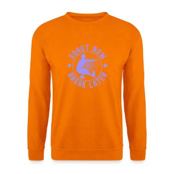 Fitness Fanatics Squat Now Break Later - Unisex Pullover - Orange - Vorne