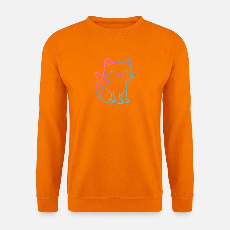 Neon-Gradient-Katzenfreund - Unisex Pullover - Orange