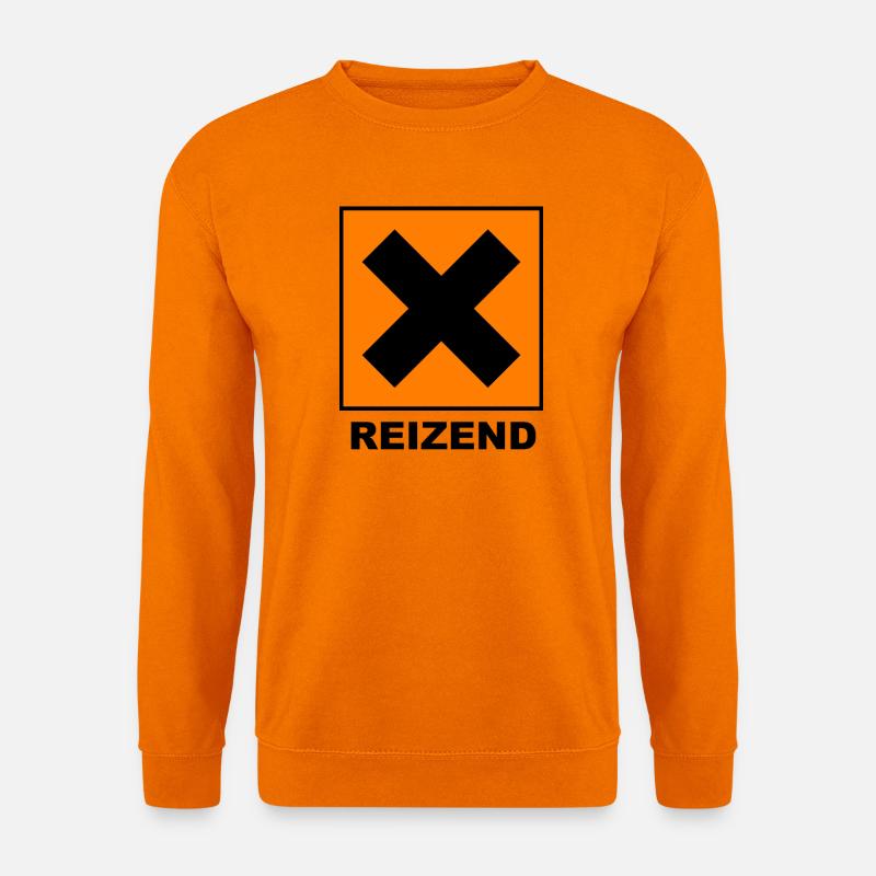 Reizend | Design mit schwarzem X - Unisex Pullover - Orange