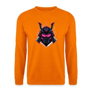 Neon Samurai Helmet - Unisex Sweatshirt - orange - Front