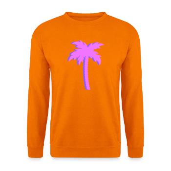 Lila Palmen Gradient - Unisex Pullover - Orange - Vorne
