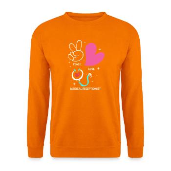 Rezeptionistin Medizin Rezeptionist - Unisex Pullover - Orange - Vorne