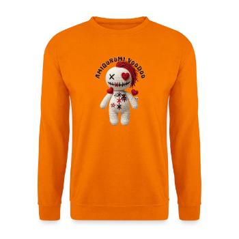 Amigurumi-Voodoo-Puppe mit Herz - Unisex Pullover - Orange - Vorne