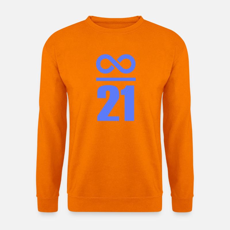 Unendlich durch 21 Millionen Bitcoin Unendlich  - Unisex Pullover - Orange
