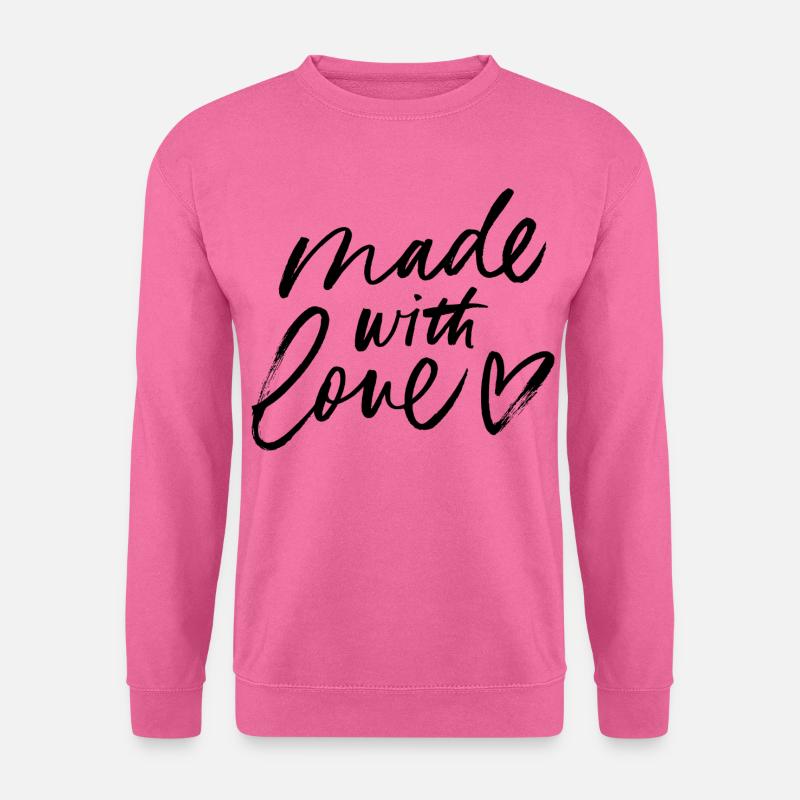 Abstraktes Grafikdesign in Schwarz-Weiß - Unisex Pullover - Pink
