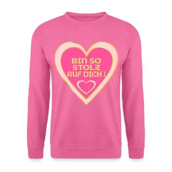 STOLZ AUF DICH - HERZ - Unisex Pullover - Pink - Vorne