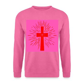 Kirche Christliches Kreuz - Christlicher Glaube - Unisex Pullover - Pink - Vorne