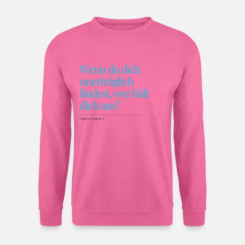 Check-in Frage Nr. 2 - Unisex Pullover - Pink