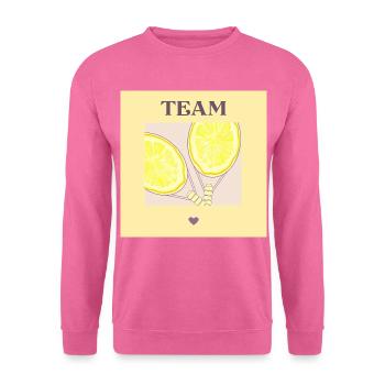 Tennisschläger Tennis Zitronen - Unisex Pullover - Pink - Vorne