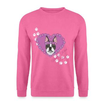 Resting B!tch Face Boston Terrier - Unisex Sweatshirt - pink - Front