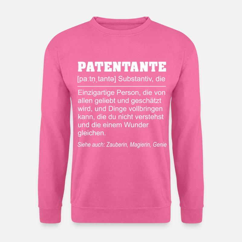 Lustige Definition Patentante Geschenk - Unisex Pullover - Pink