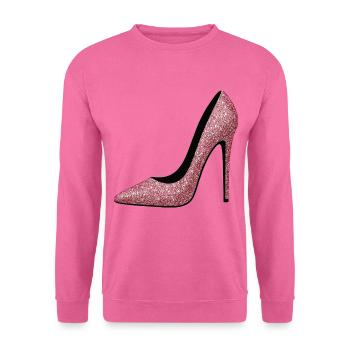 Rosa Glitzer High Heels - Fashion Motiv - Unisex Pullover - Pink - Vorne