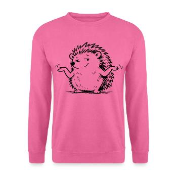 Igel Schulterzucken Geste - Unisex Pullover - Pink - Vorne