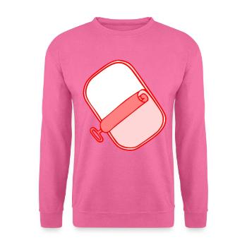 Namensfläche Fischdose - Unisex Pullover - Pink - Vorne