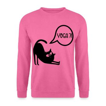 Yoga Katze - Unisex Pullover - Pink - Vorne