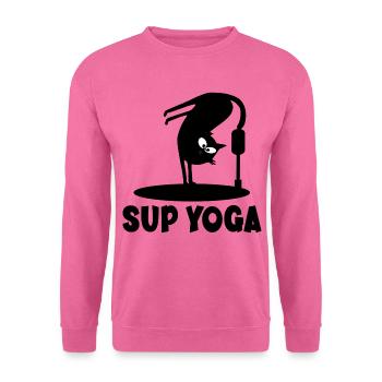 Sup Cat Yoga - Unisex Pullover - Pink - Vorne