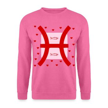 Geburtstag Fische, Februar März - Unisex Pullover - Pink - Vorne