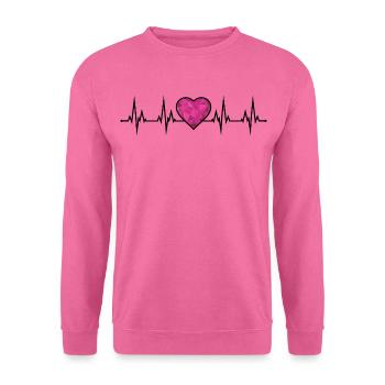 ECG du battement cardiaque - Sweat-shirt Unisexe - rose - Devant