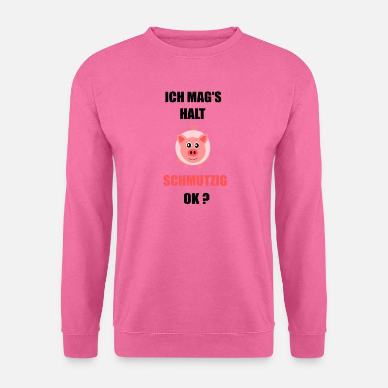 Fasching, Karneval, Kostüm, Schwein - Unisex Pullover - Pink
