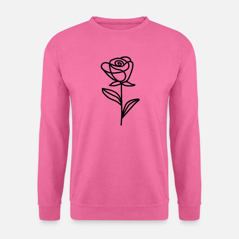 Minimalistische Rose - Unisex Pullover - Pink