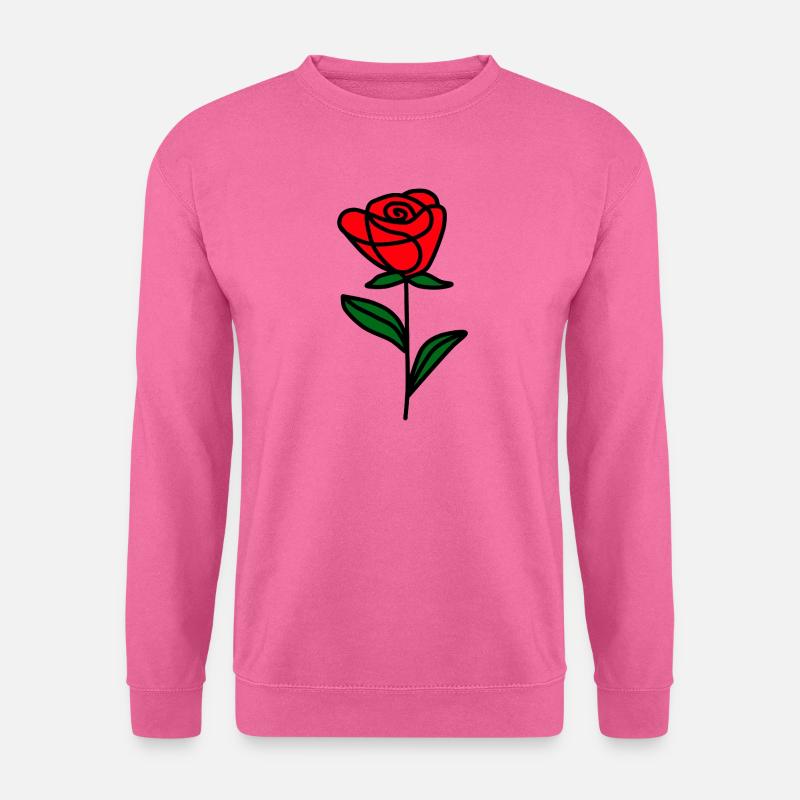 Minimalistische Rose - Unisex Pullover - Pink