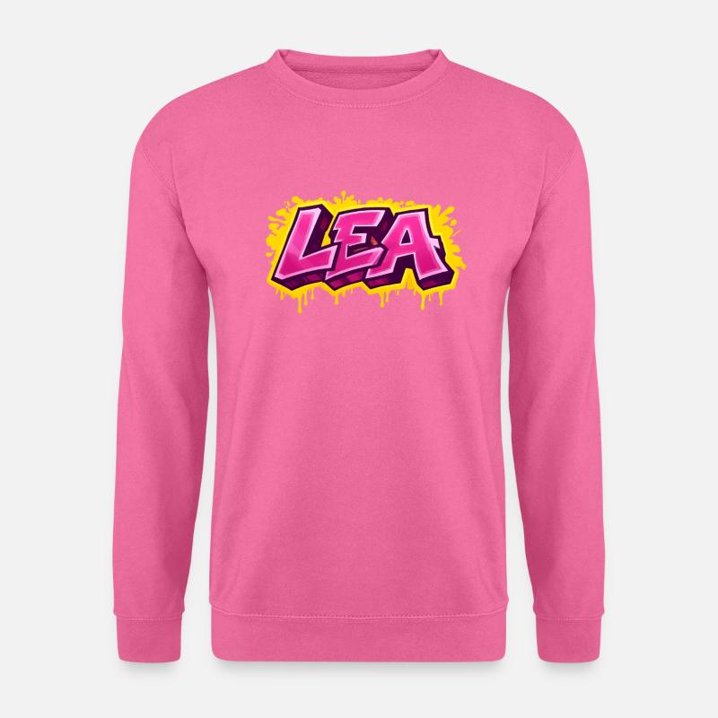 GRAFFITI-NAME LEA FÜR PERFEKTES GESCHENK DRUCKBAR - Unisex Pullover - Pink