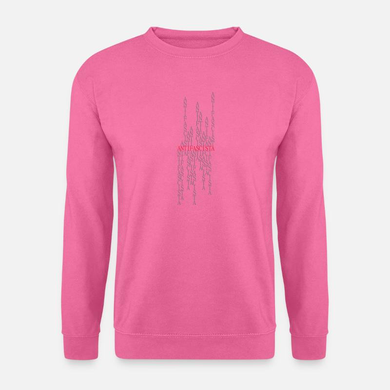Antifascista Typo Collage rot/grau/transparent - Unisex Pullover - Pink