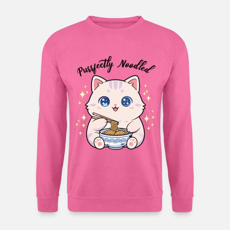 Süßes Katzen-Purrfekt Nudel-T-Shirt - Unisex Pullover - Pink