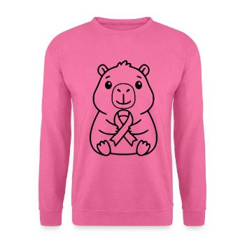 Niedliche Capybara-Brustkrebs-Bewusstsein - Unisex Pullover - Pink - Vorne