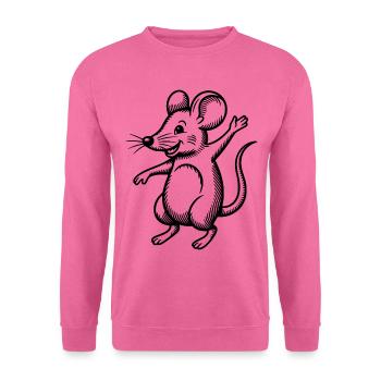 Mouse Dancing Jumping Laughing Jumping Waving Celebrating - Unisex Sweatshirt - pink - Front