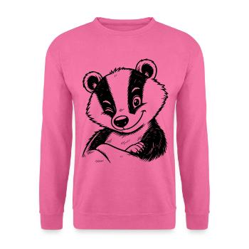 Dachs Augenzwinkern - Unisex Pullover - Pink - Vorne