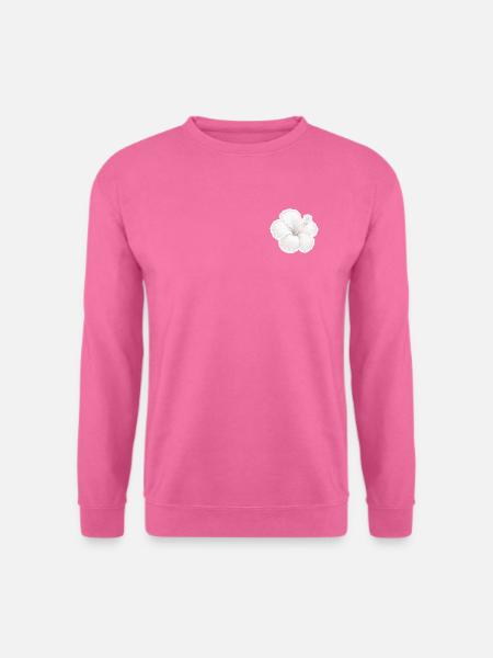 Weiße Hibiskusblüte - Unisex Pullover - Pink