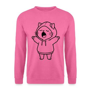 Chat - Sweat-shirt Unisexe - rose - Devant