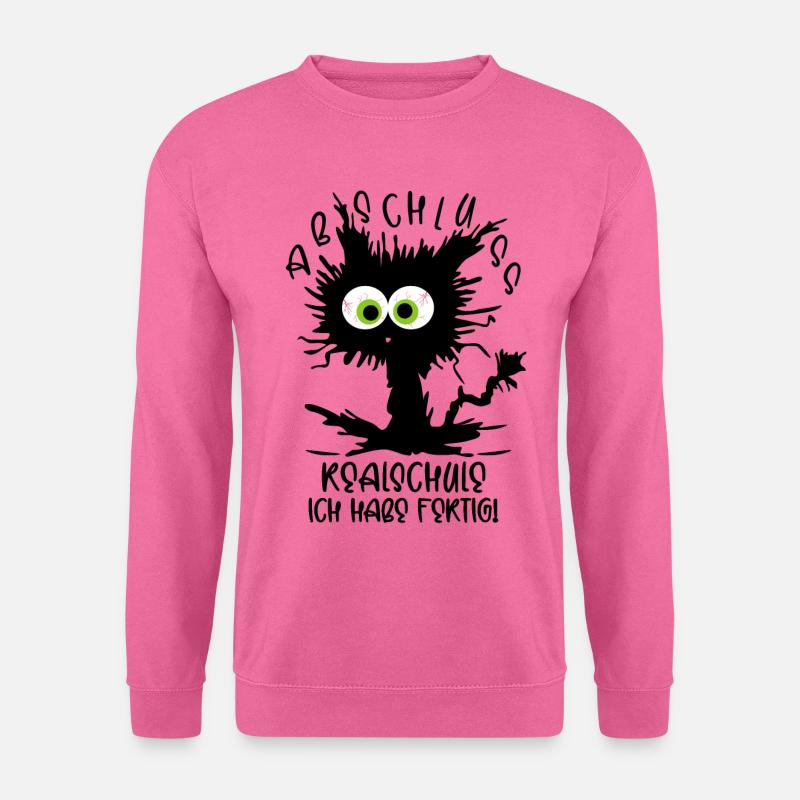 Abschluss Realschule 2026 Ich habe fertig - Katze - Unisex Pullover - Pink