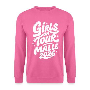 Malle 2026 Filles en tournée - Sweat-shirt Unisexe - rose - Devant