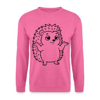 Igel Achselzucken - Unisex Pullover - Pink - Vorne