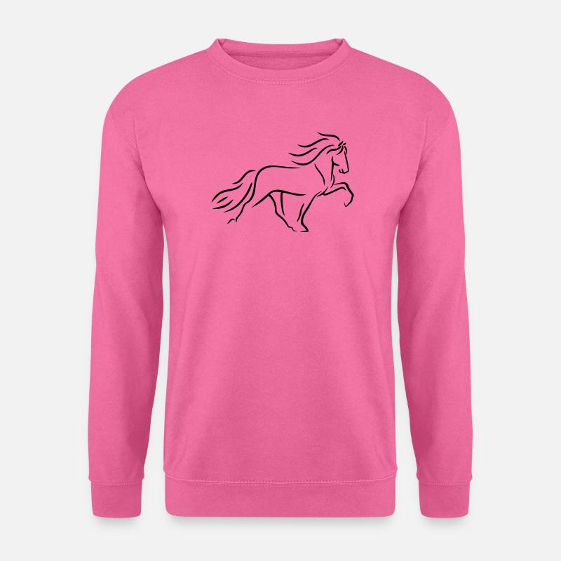 Islandpferd Tölter im Linienstil - Unisex Pullover - Pink