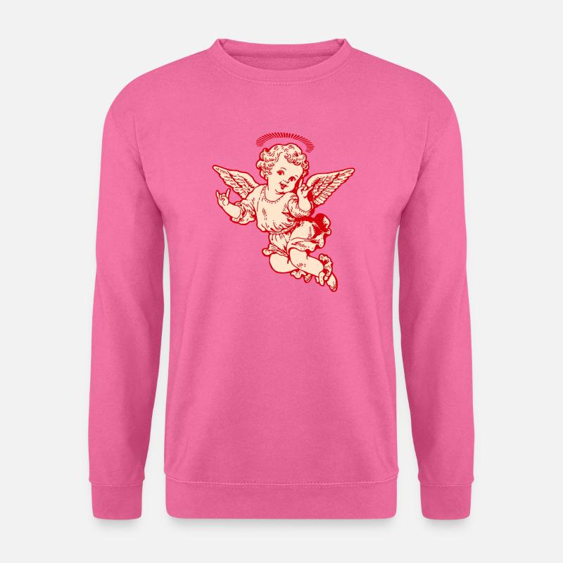 Rock Cherub – Engel mit Metal-Handzeichen - Unisex Pullover - Pink