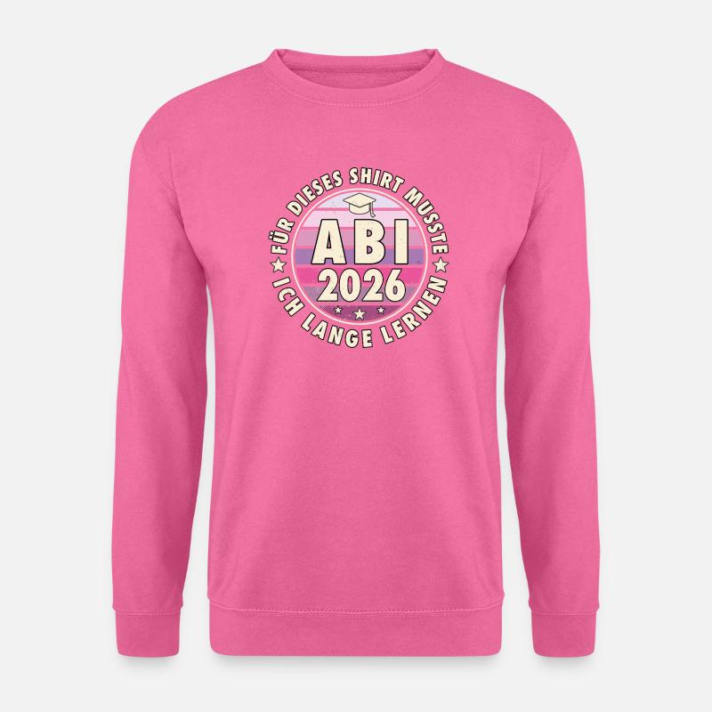 Abi 2026 Gymnasium Abitur Geschenkidee - Unisex Pullover - Pink