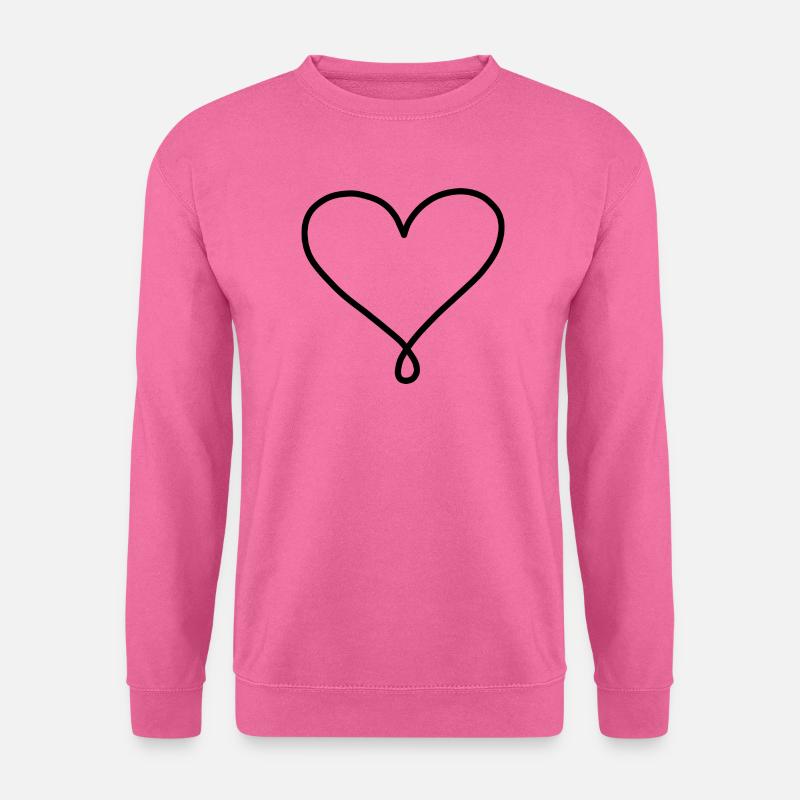 Minimalistisches Herz - Unisex Pullover - Pink