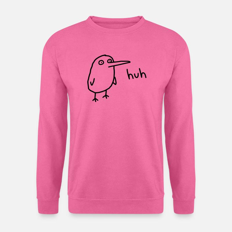 Huh, lustiger verwirrter Derpy-Vogel - Unisex Pullover - Pink