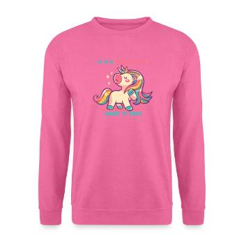 Lass mich das dramatische Einhorn sein - Unisex Pullover - Pink - Vorne